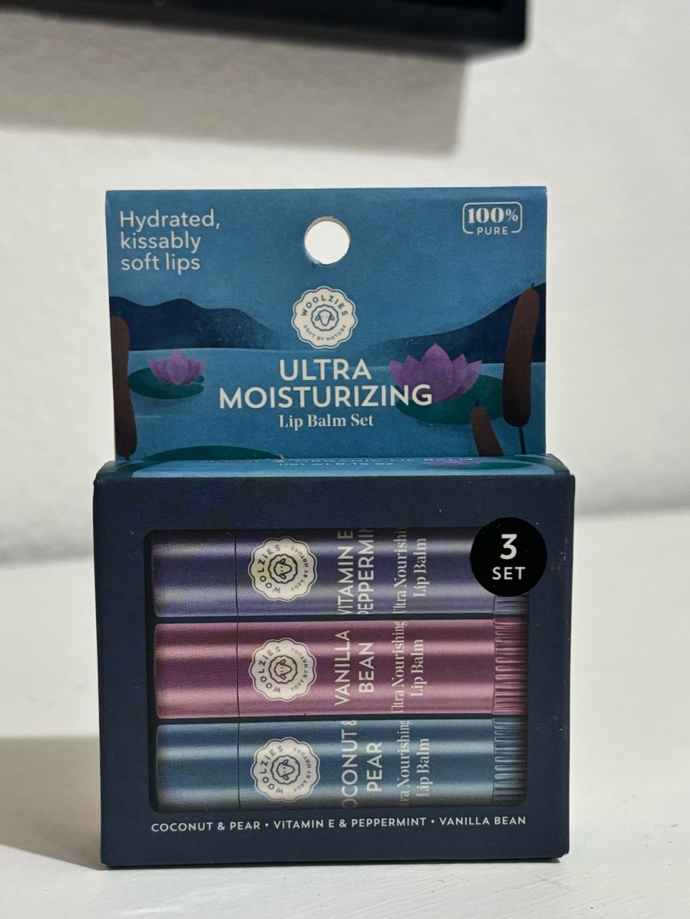 Woolzies Ultra Moisturizing Lip Balm Set of 3 NEW